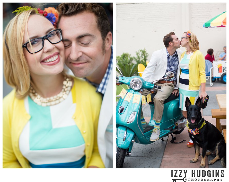 Summer Save the Date Engagement Party Vespa photo