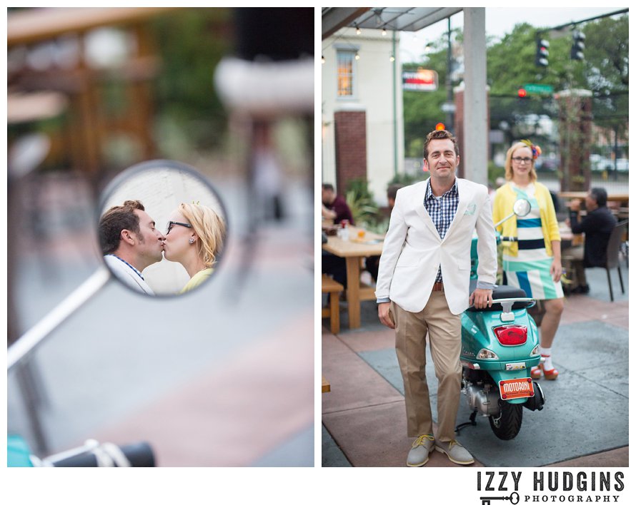 Summer Save the Date Engagement Party Vespa photo