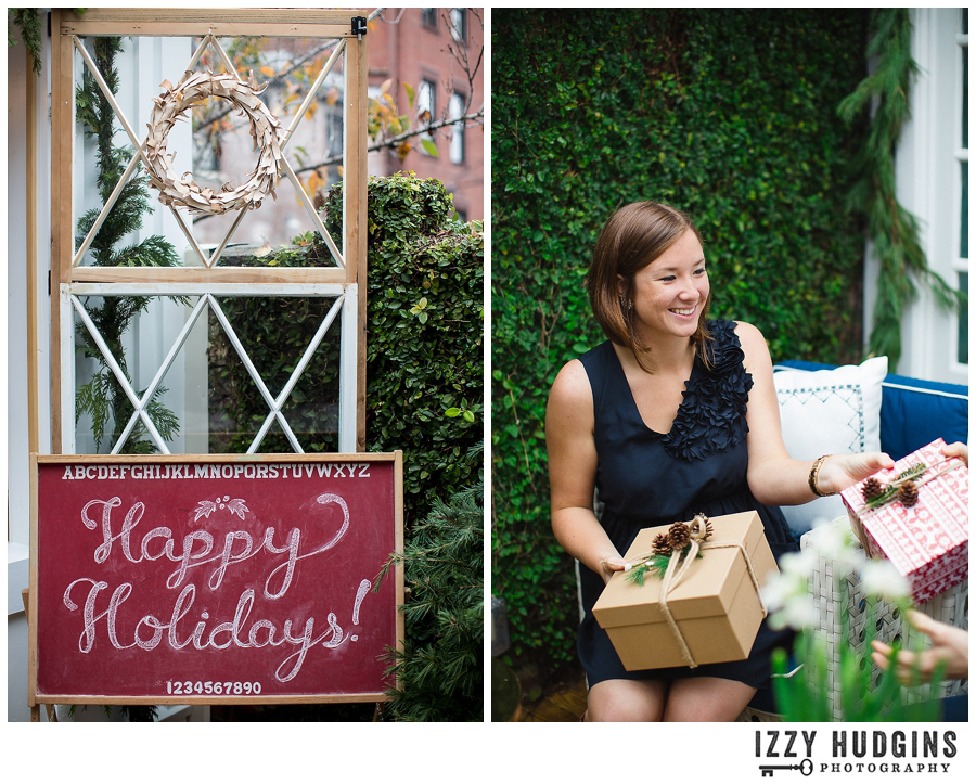 Modern outside holiday party decor inspiration