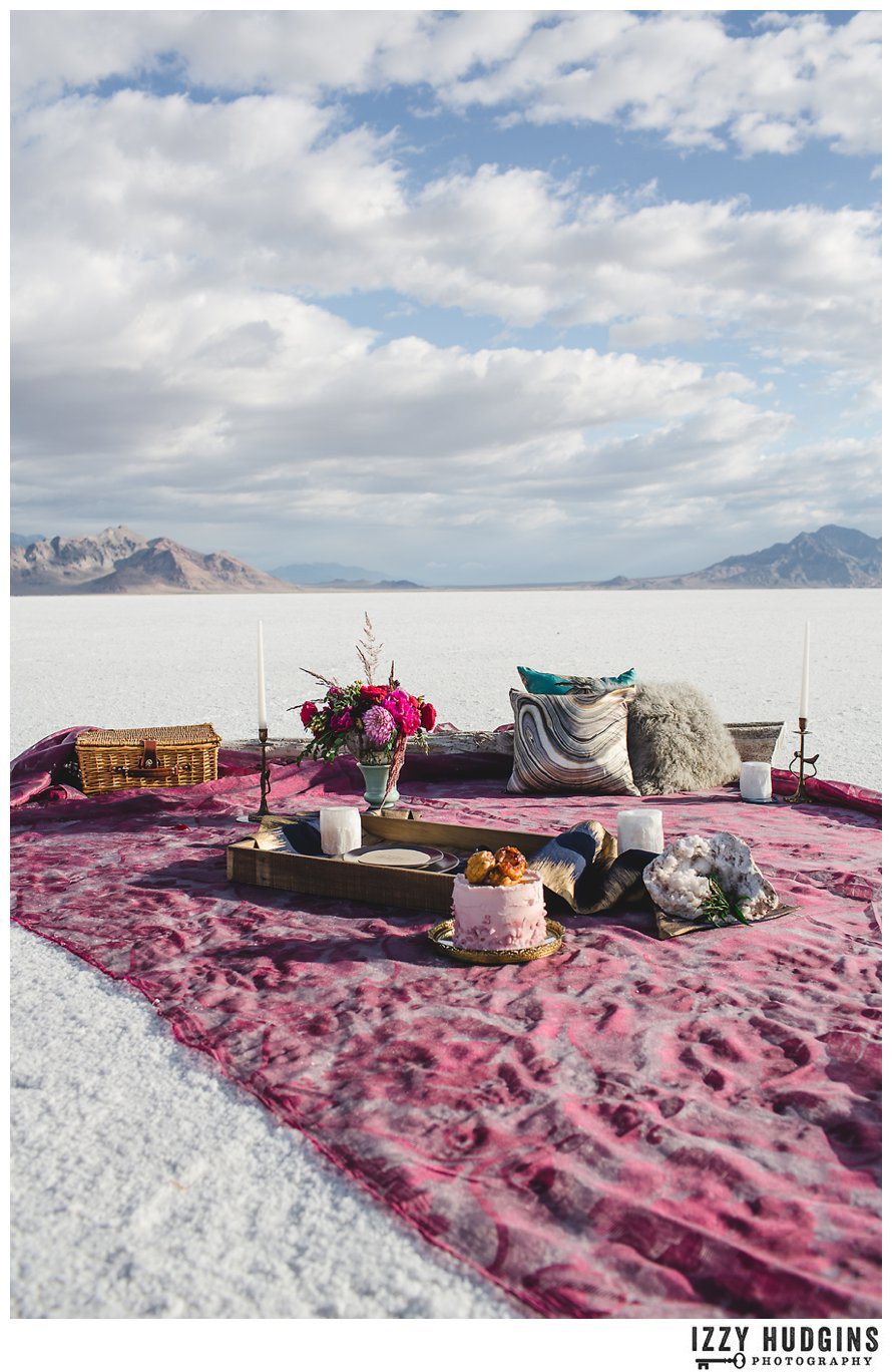 Picnic Salt Flats Engagement Session Destination Wedding Photographer