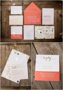 Blush Gold Sparkly Wedding DIY Watercolor Invitations