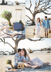 Driftwood Beach Jekyll Island Savannah wedding photographer beach picnic