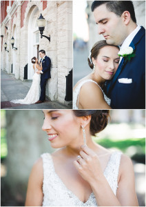 Bride and groom - Elegant Southern Navy Blue Wedding - Savannah Station