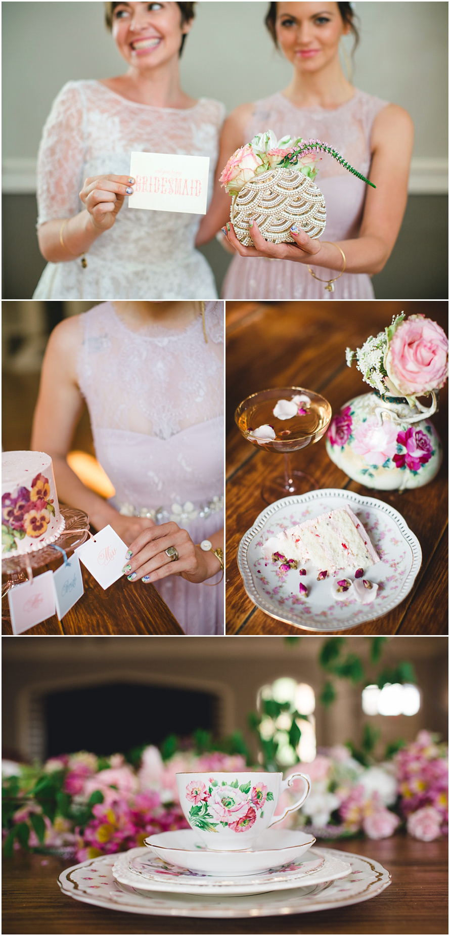Tea Party Bridal Shower Lavender Cake
