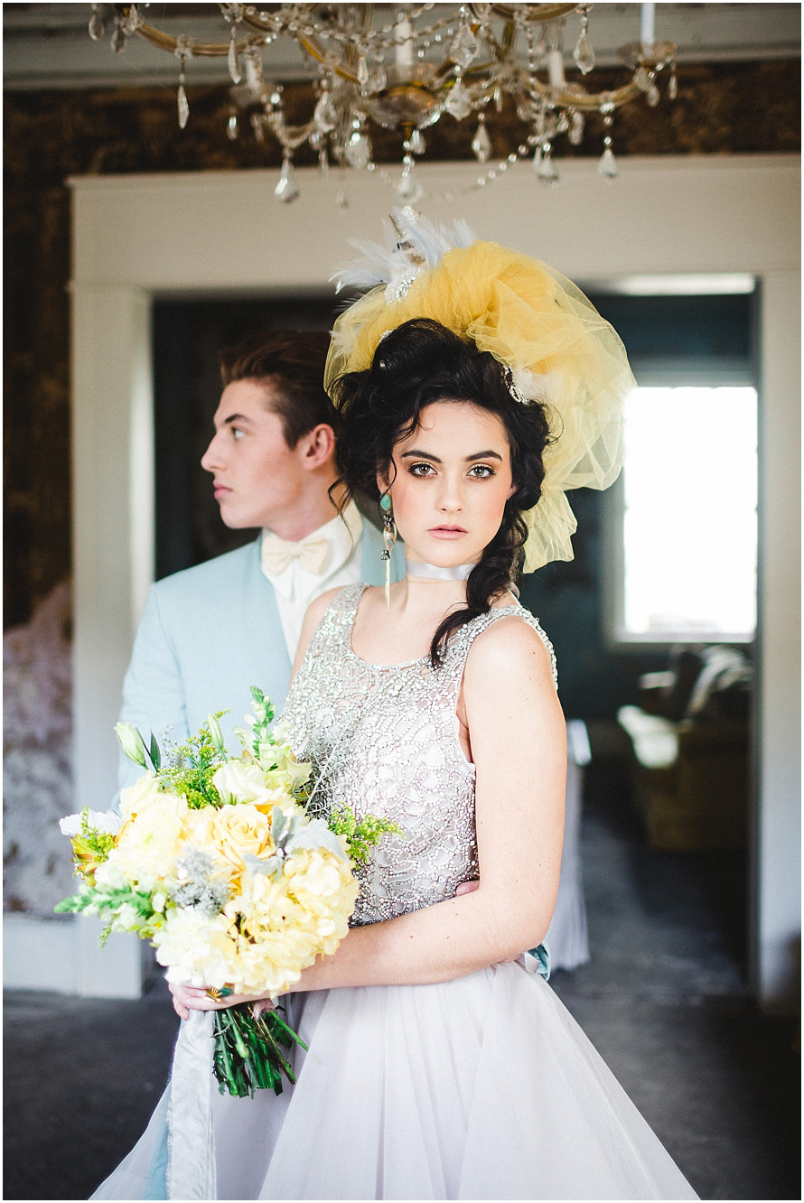 blue and yellow wedding - hayley paige
