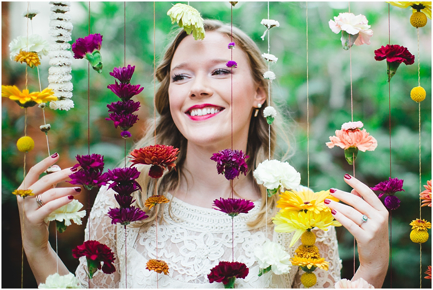 Colorful Savannah Elopement - Flower Curtain