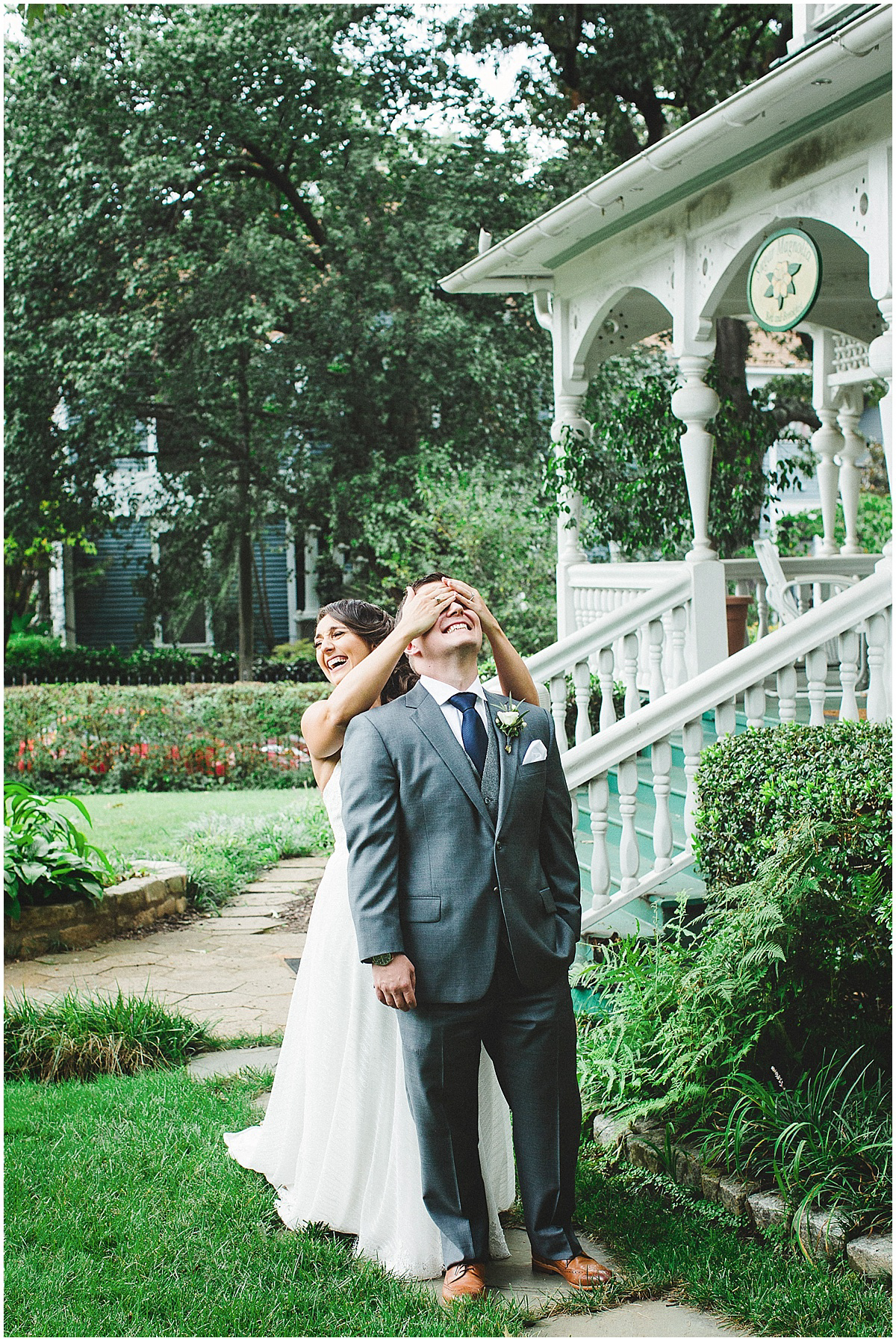 trolley barn wedding - Atlanta wedding photographer - first look
