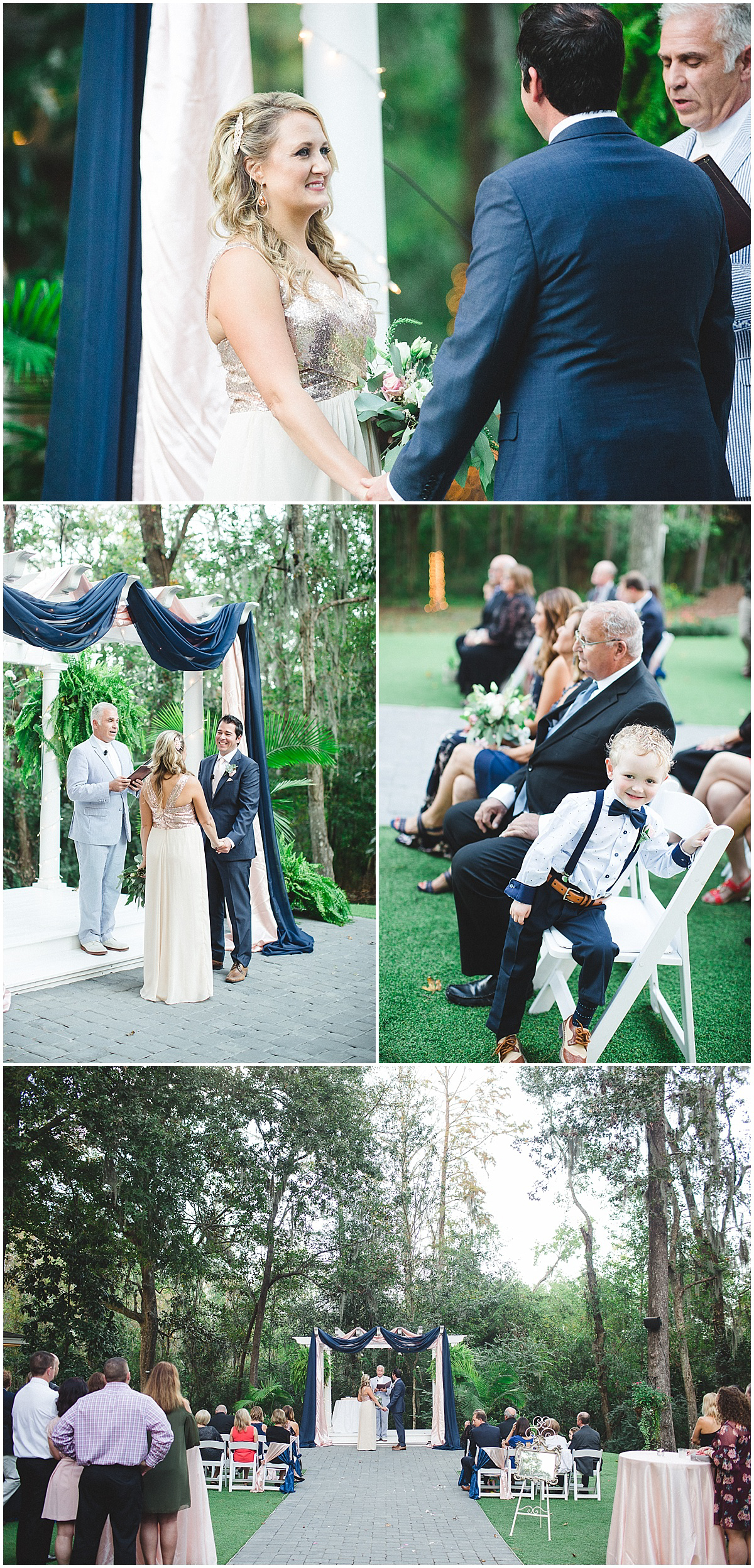 Mackey house wedding - blush & navy wedding