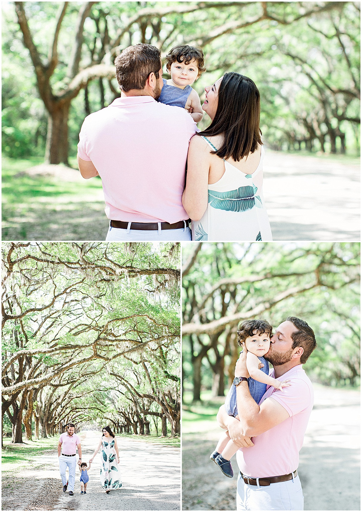wormsloe family portraits - spring family portrait outfits