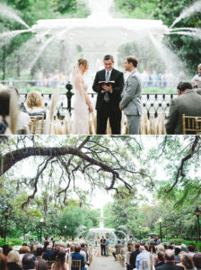 A historic Savannah Wedding at Forsyth Fountain and American Legion Ballroom photographed by Izzy Hudgins Photography