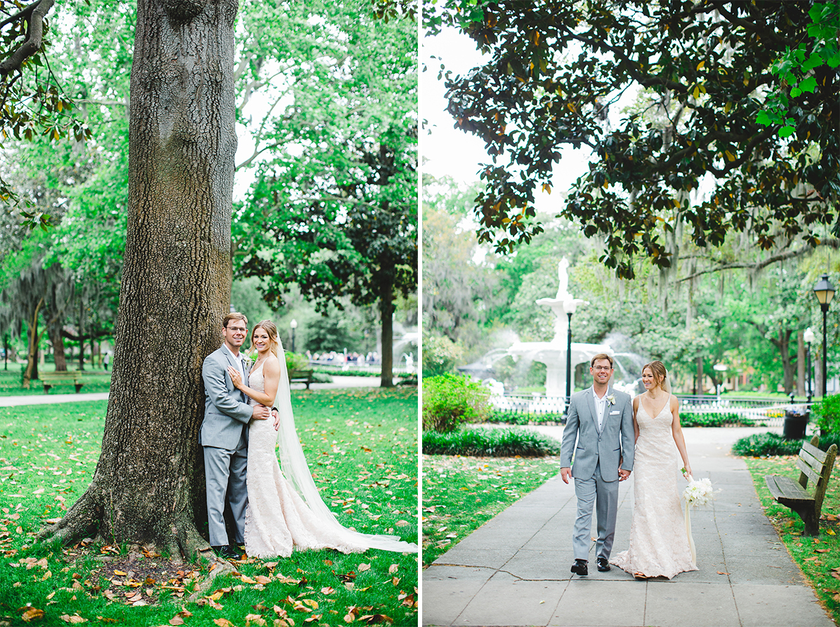 A historic Savannah Wedding at Forsyth Fountain and American Legion Ballroom photographed by Izzy Hudgins Photography