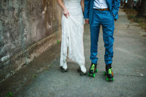 Sarah and Aron’s Downtown Savannah Elopement – Savannah Elopement Photographer – Roller Skate Wedding