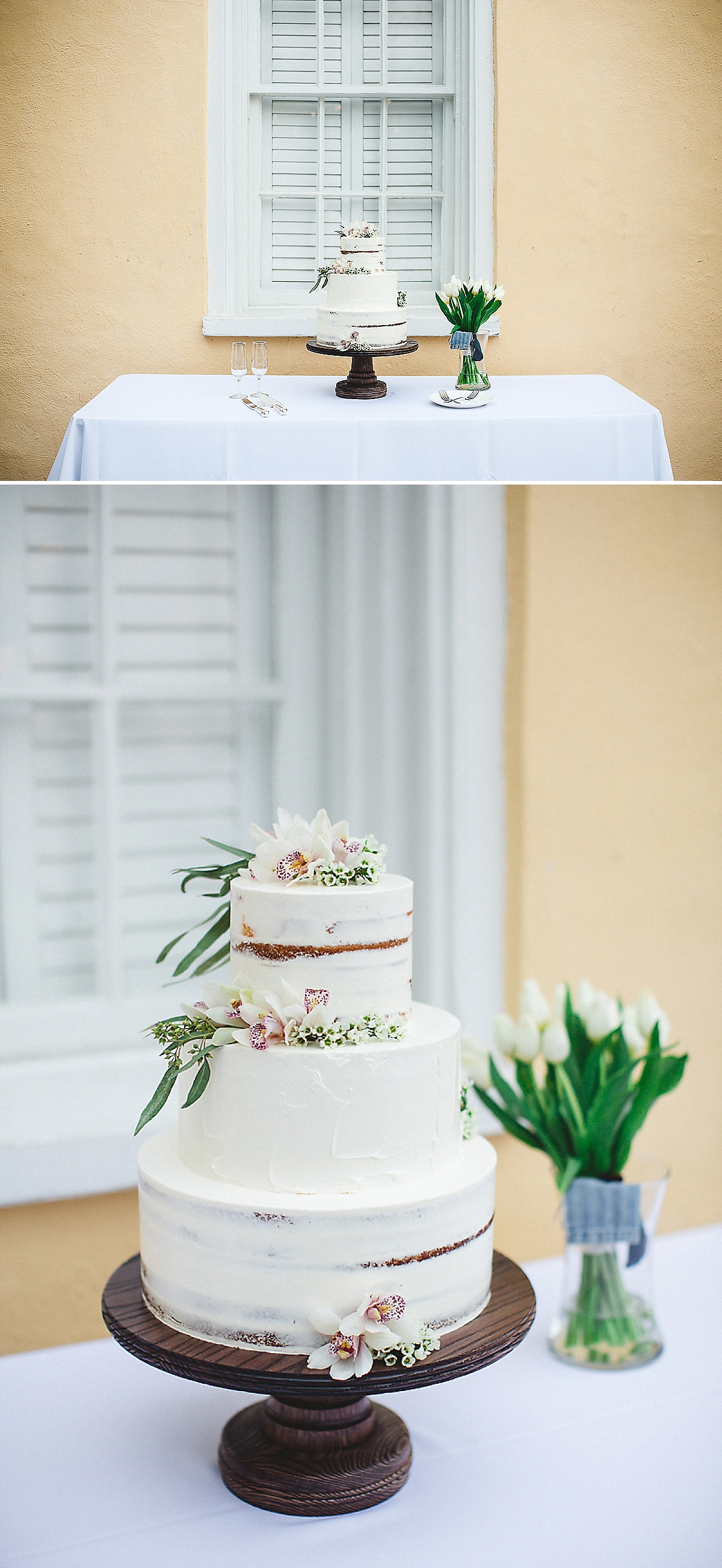Karleigh and Andrea’s William Aiken House Charleston Wedding | Izzy Hudgins Photography - Naked cake