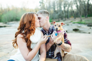 Jessica and Ryan’s Hurricane Shoals engagement session in Athens, Georgia - Athens Wedding Photographer – Dog engagement session | Izzy Hudgins Photography