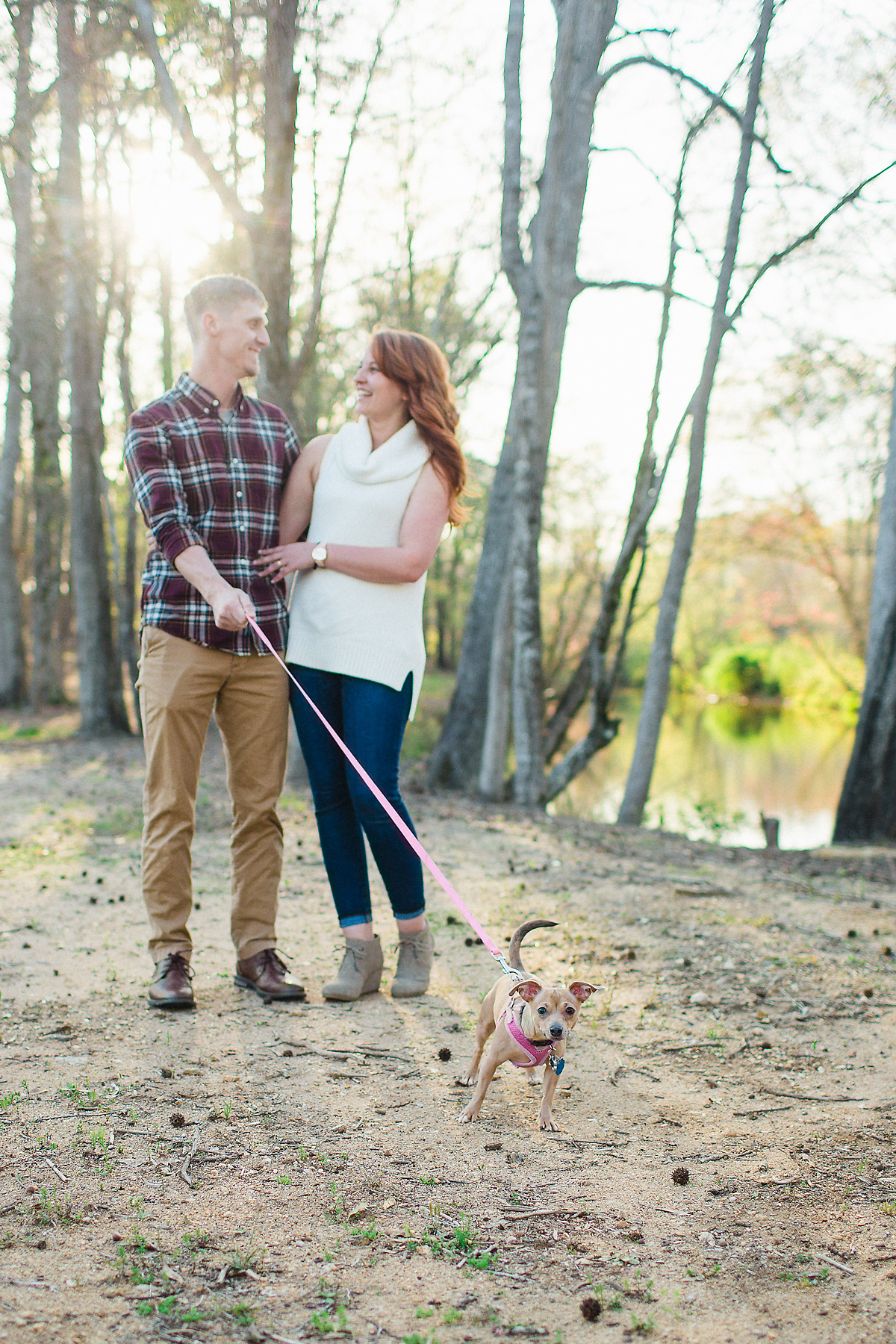 Jessica and Ryan’s Hurricane Shoals engagement session in Athens, Georgia - Athens Wedding Photographer – Dog engagement session | Izzy Hudgins Photography