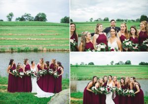 Stone Towner Winery Wedding – Burgundy Bridesmaids | Izzy Hudgins Photography