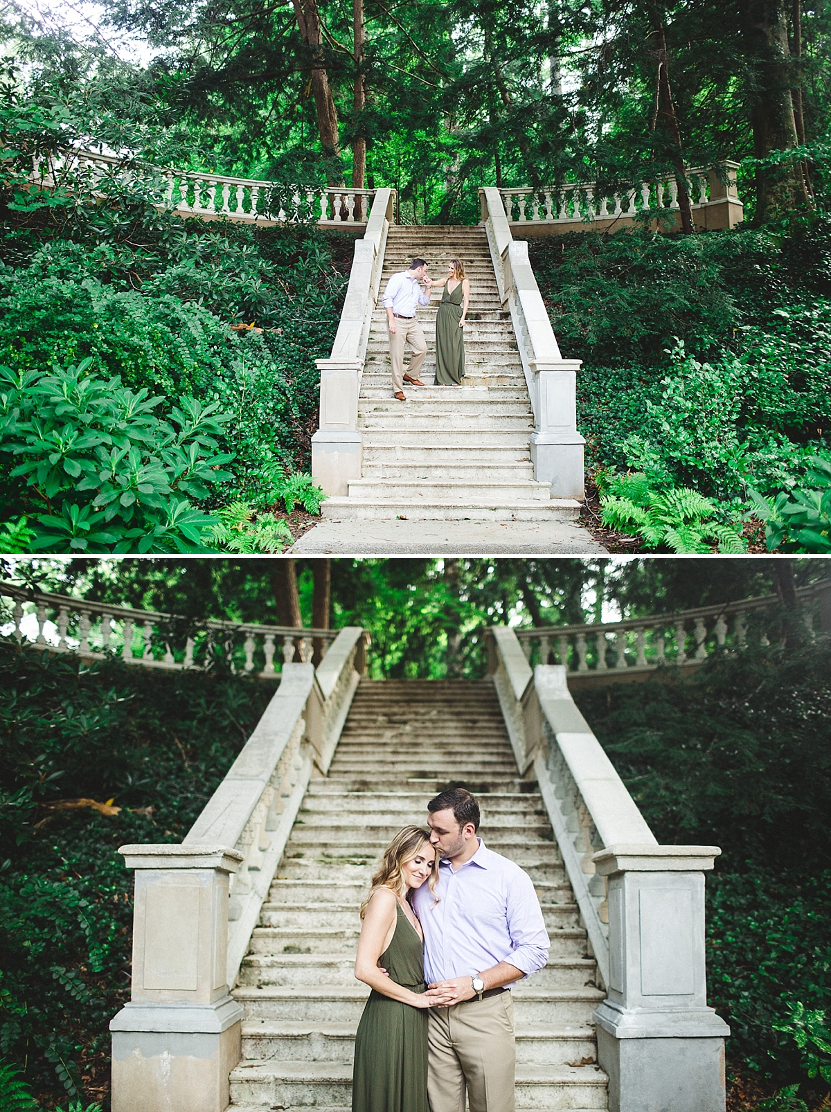 Lexi and Scott had their engagement session at Cator Woolford Gardens, in Atlanta, Georgia. | Izzy Hudgins Photography