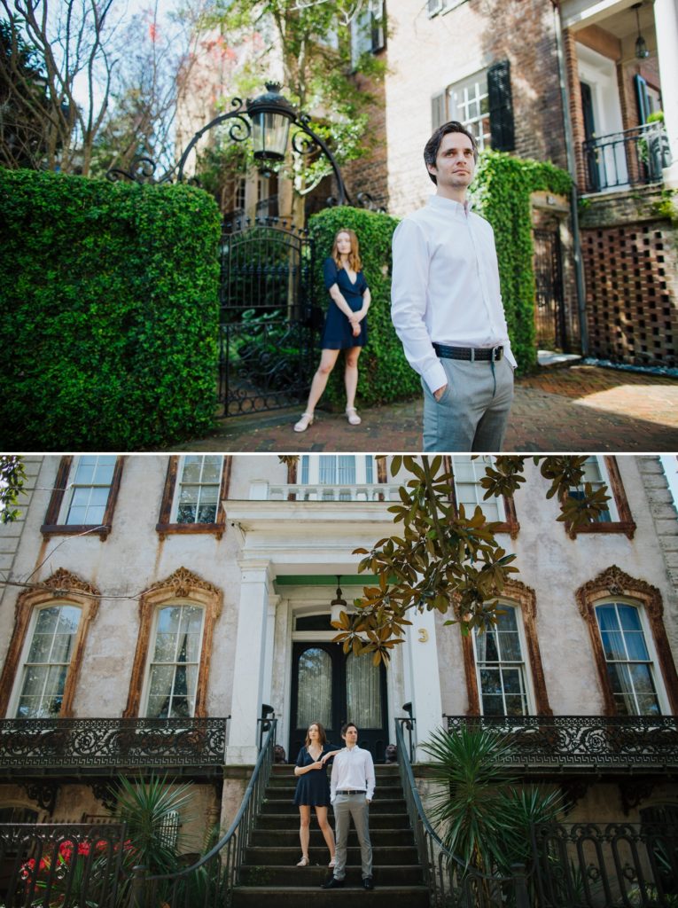 Monica and Tal’s modern and editorial engagement session in Savannah, Georgia
