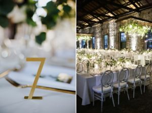 Ivory and greenery wedding reception at Georgia State Railroad Museum by Izzy Hudgins Photography