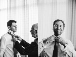 Getting ready in Perry Lane Hotel – Izzy Hudgins Photography