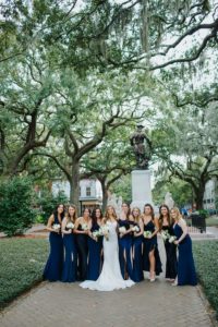 Navy mix and match bridesmaids – Savannah Wedding Photographer – Izzy Hudgins Photography