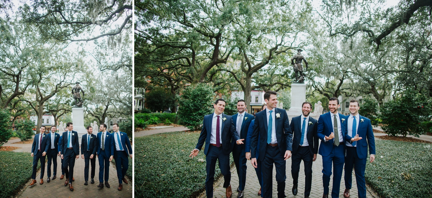 Navy groomsmen Spring Destination Wedding – Savannah Wedding Photographer – Izzy Hudgins Photography