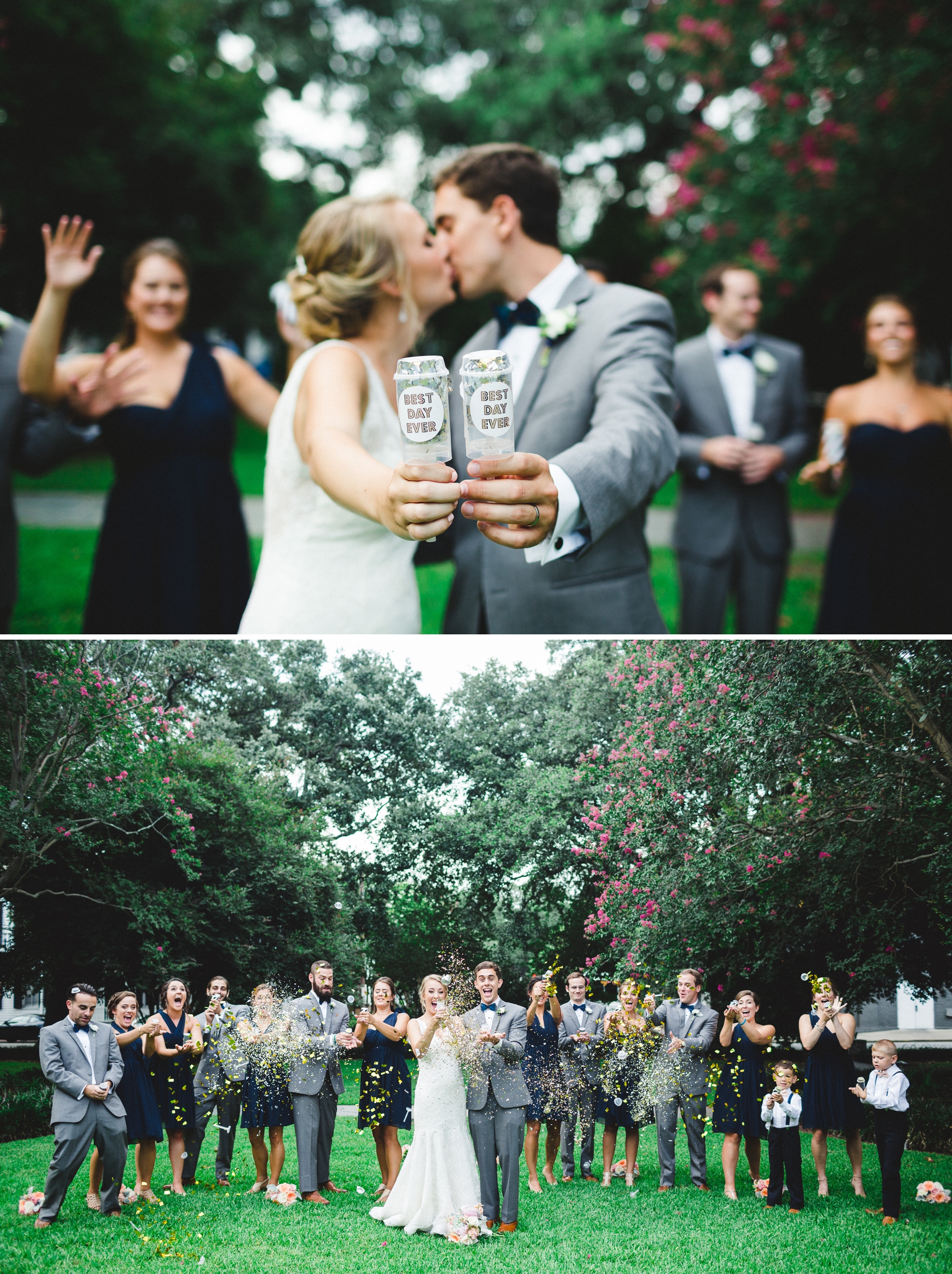 Gold glitter poppers, wedding confetti poppers – Izzy Hudgins Photography