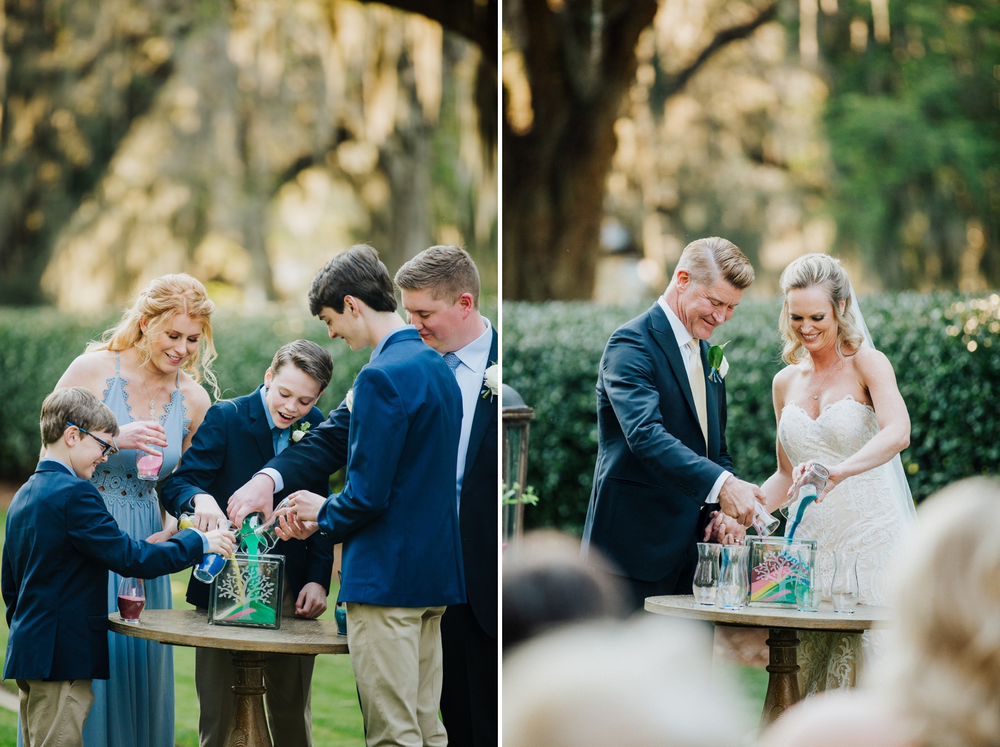 Sand Ceremony at an outdoor wedding ceremony