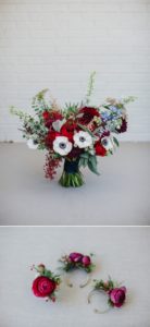 Red, white and blue bouquet - Savannah fall wedding by Izzy Hudgins Photography