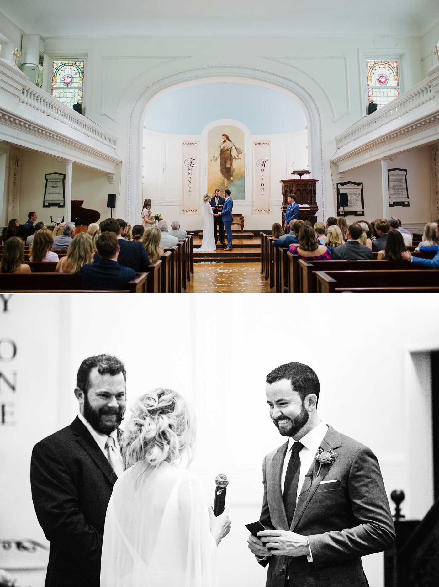 Redeemer Presbyterian Church wedding ceremony by Izzy Hudgins Photograhy