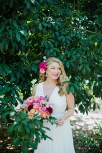 Hot pink and blush bridal bouquet by Kato Floral Design