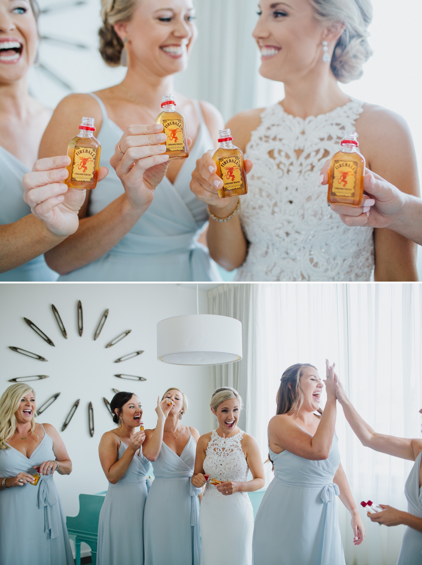 Brides and bridesmaids getting ready at Hotel Indigo in Athens, Georgia