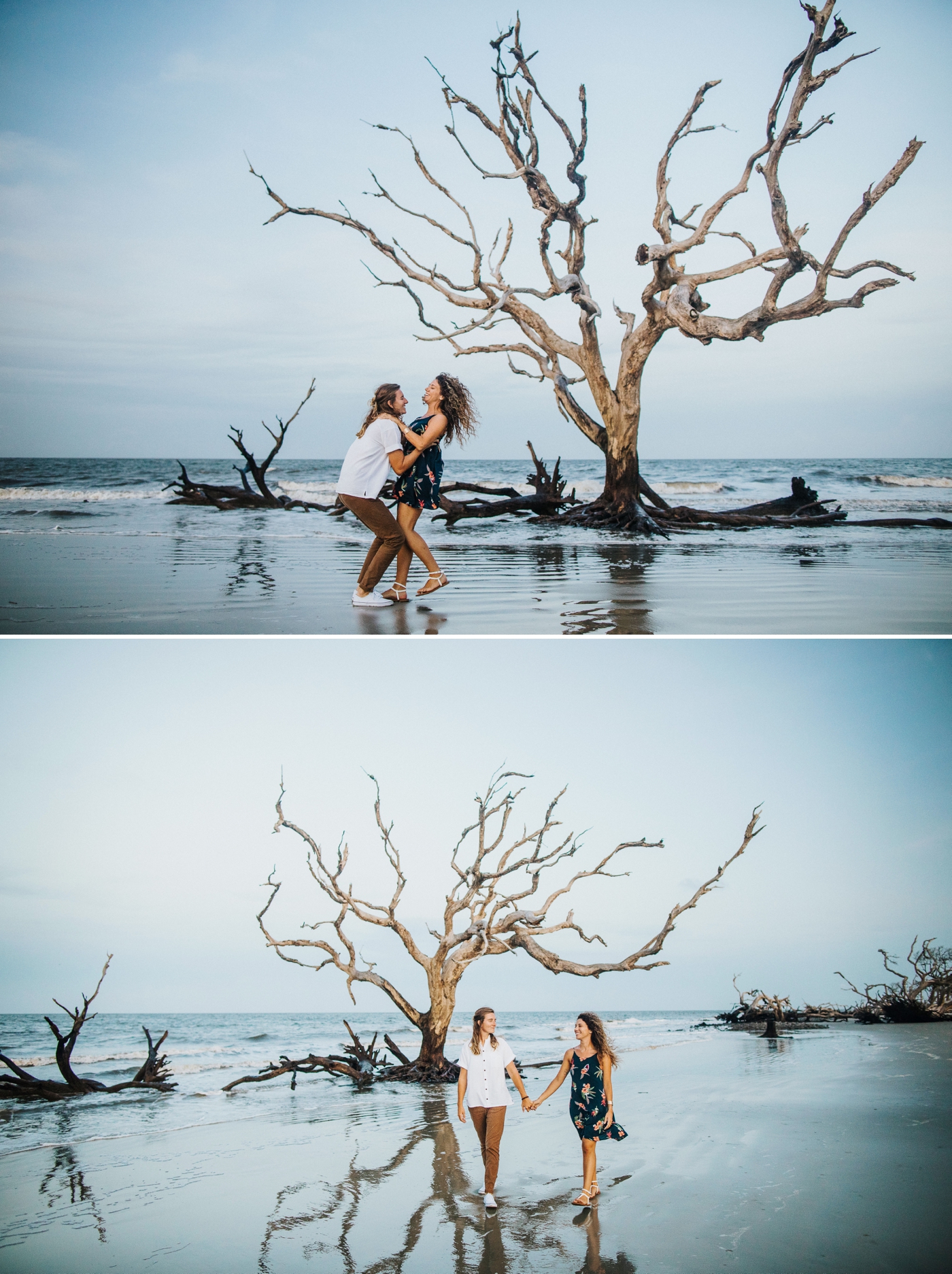 Caitlin & Hannah sunset couple shoot on Jekyll Island | Izzy and Co.