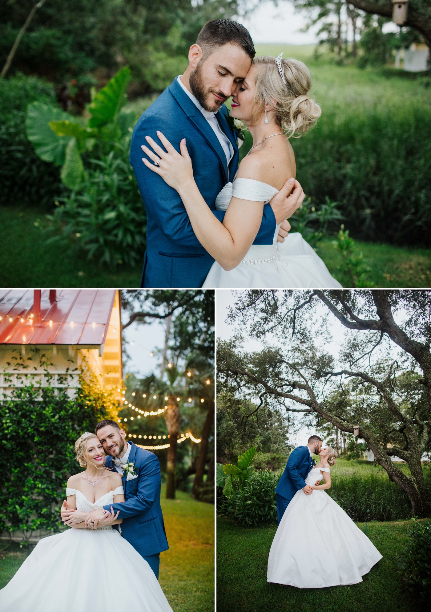 Bride and groom portraits at Tybee Island Wedding Chapel - Flowers by Harvey Designs