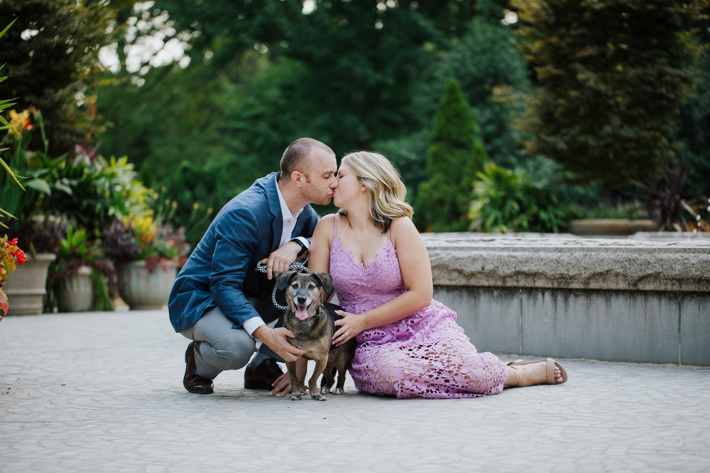 Engagement session with their Lorgi pup, Brownie