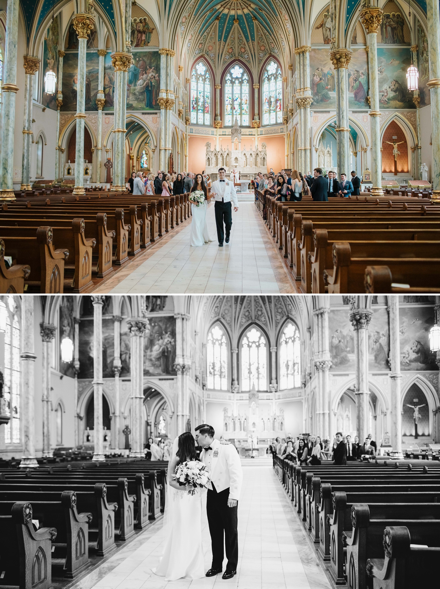 Wedding Ceremony at Cathedral of St. John the Baptist in Savannah