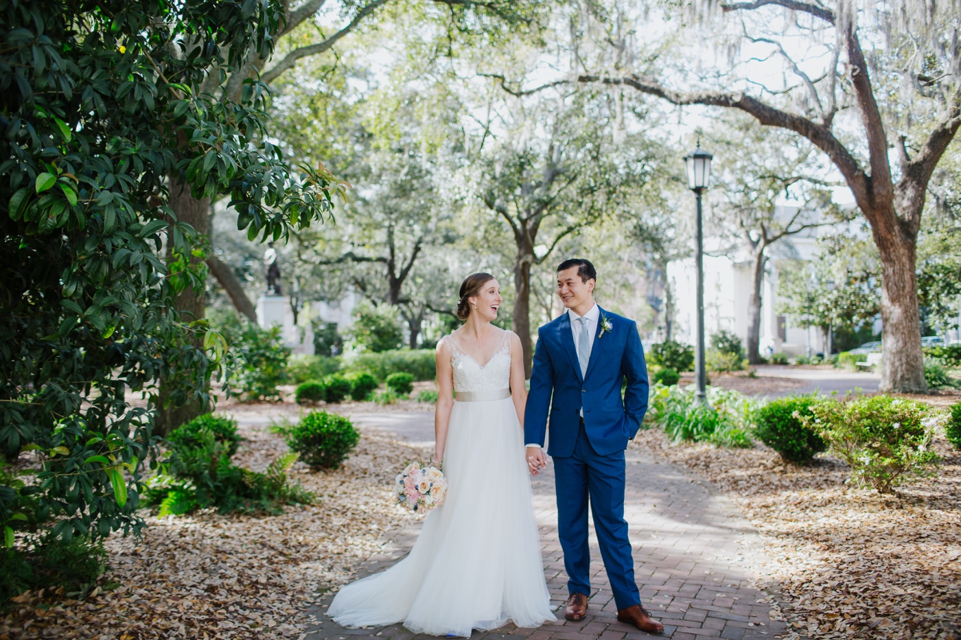 Colorful spring wedding in Savannah, flowers by A to Zinnias