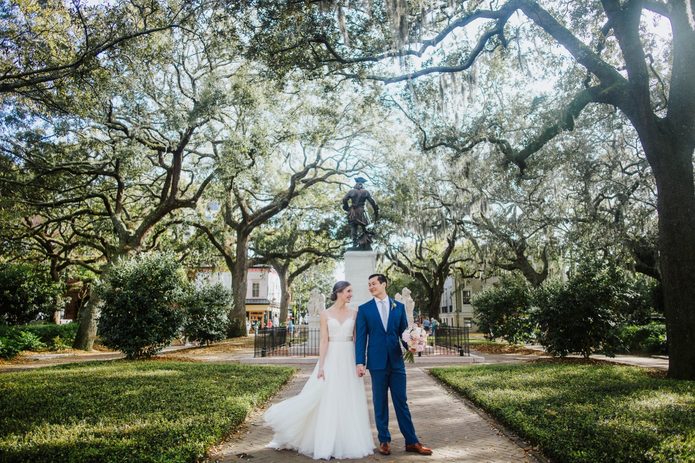 Caroline and Gan’s Intimate Spring Wedding in Savannah