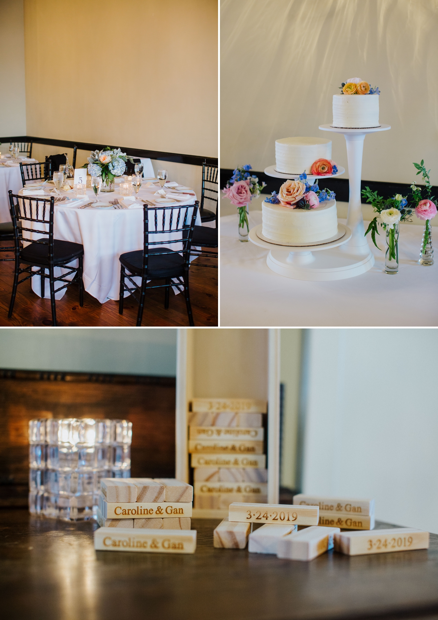 Spring wedding reception at Vic’s On The River | Izzy and Co.