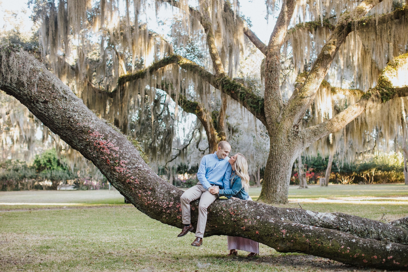 Engagement shoot at historic Beaulieu Plantation, south of Savannah, Georgia