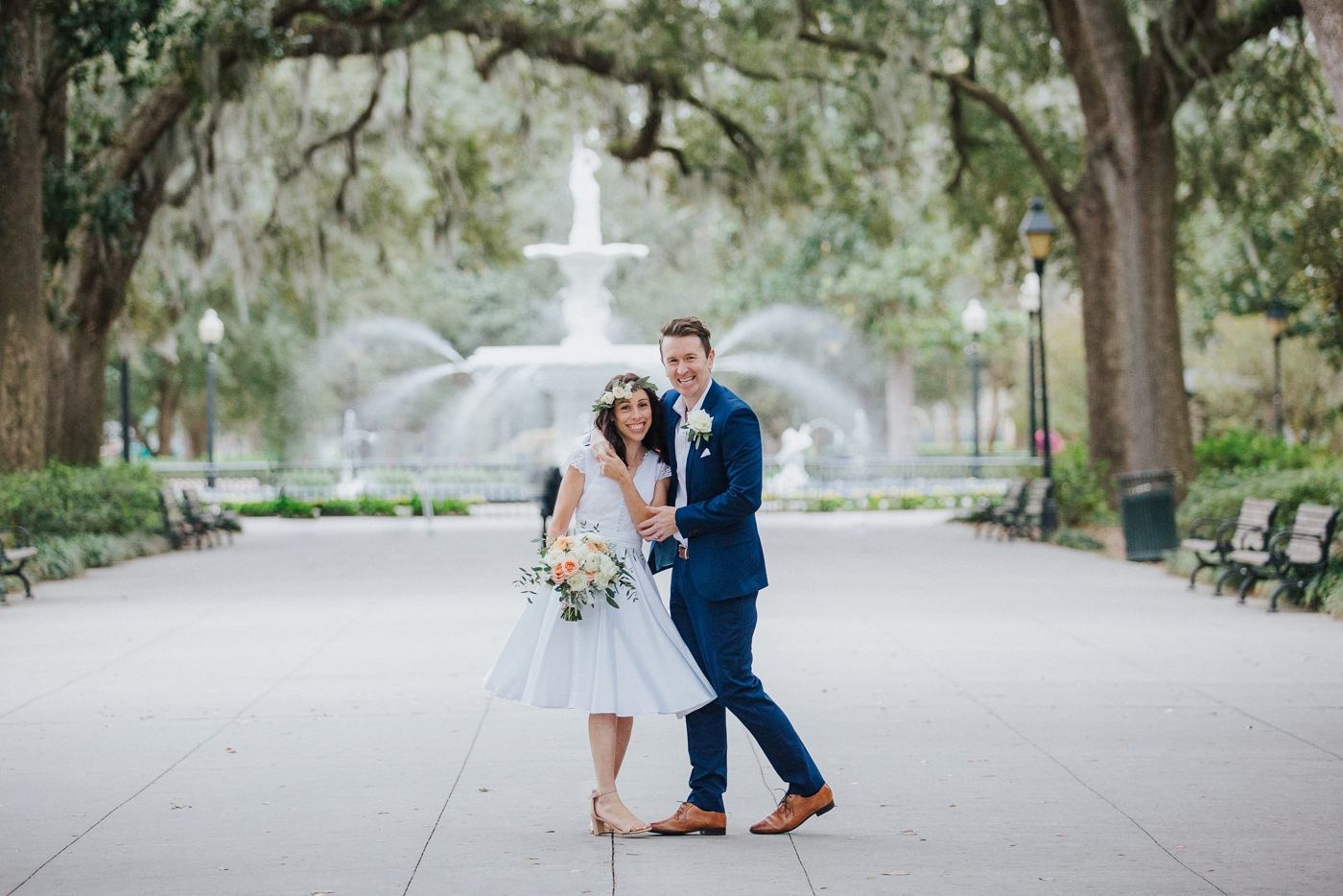 Forsyth Park Elopement in Savannah - Izzy and Co.