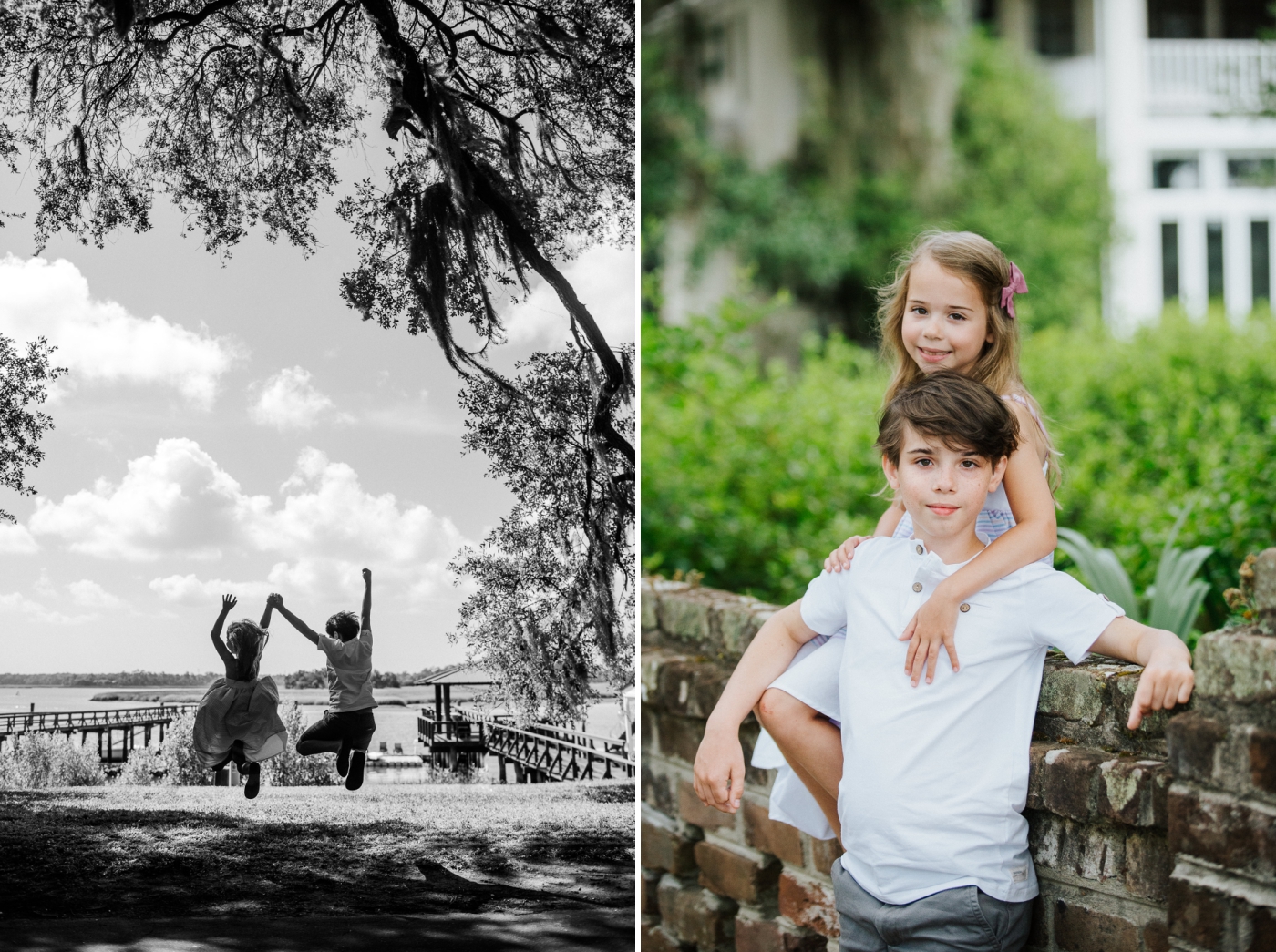 Family session on Bluff Drive in Savannah