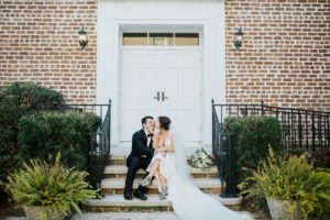 Country and Zach’s DIY emerald green wedding at Bethesda Academy in Savannah