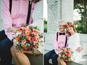 Colorful elopement flowers by Urban Poppy