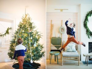 An at-home lifestyle family session for Christmas