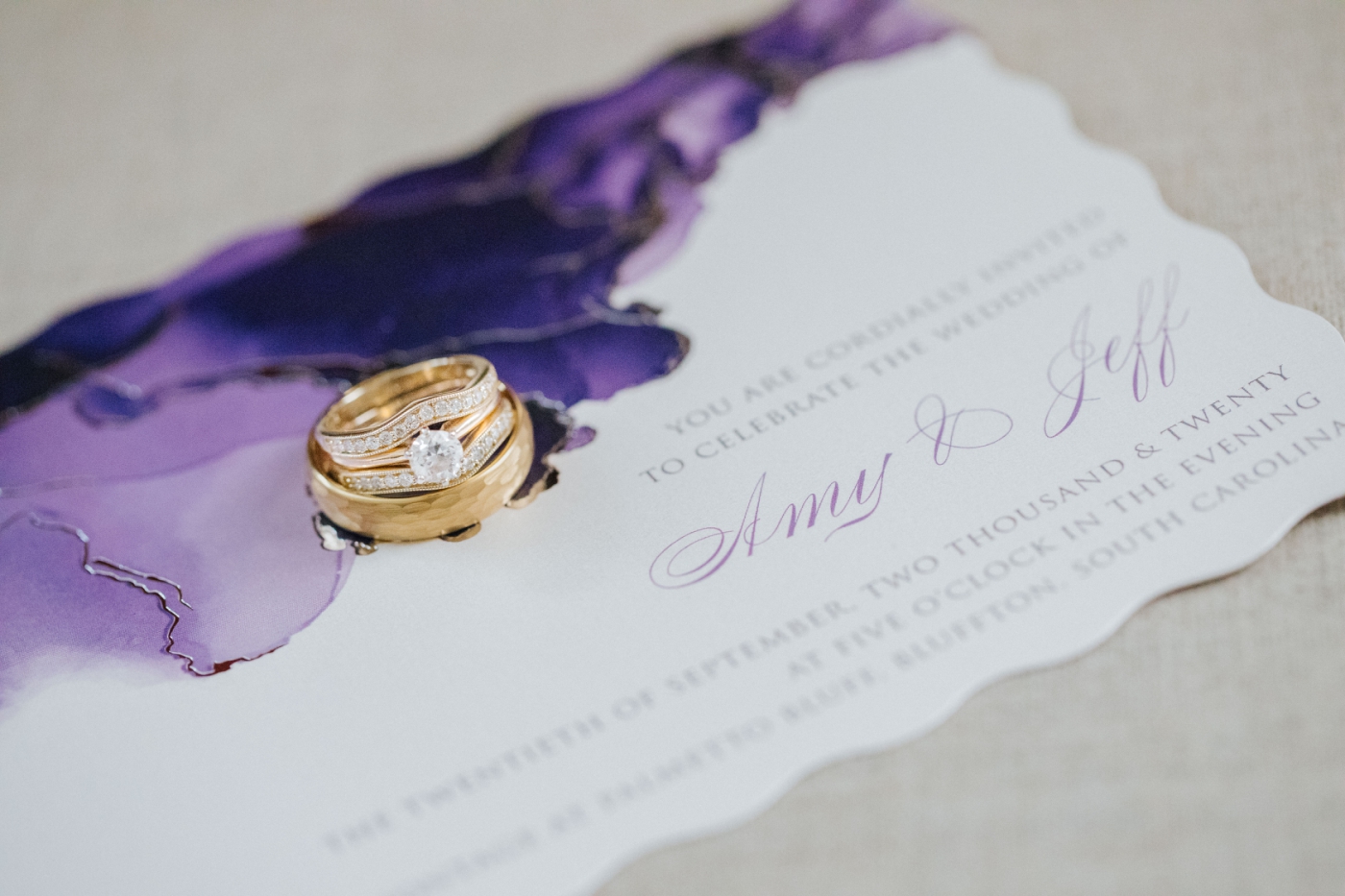 A purple and plum fall wedding at Palmetto Bluff
