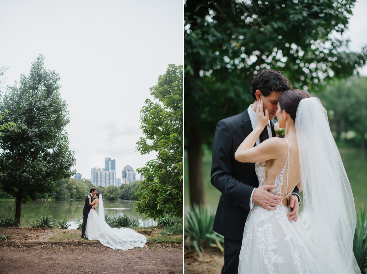 Romantic elopement in Piedmont Park in Atlanta