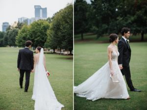 Romantic elopement in Piedmont Park in Atlanta