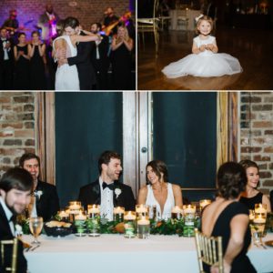 Classic black, white and gold winter wedding in Savannah