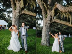 bride and groom portraits for intimate backyard wedding
